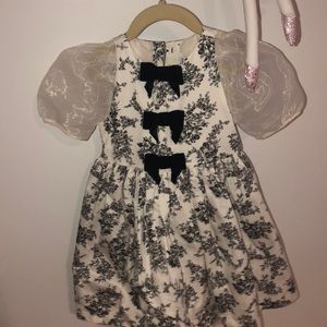 Janie and Jack toile black and white dress size 4